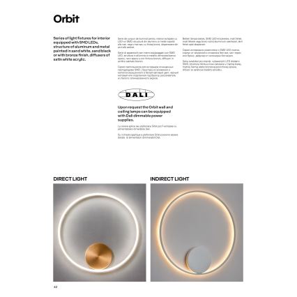 Redo 01-1701 - Applique murale LED ORBIT LED/28W/230V