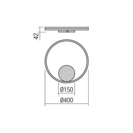 Redo 01-1701 - Applique murale LED ORBIT LED/28W/230V