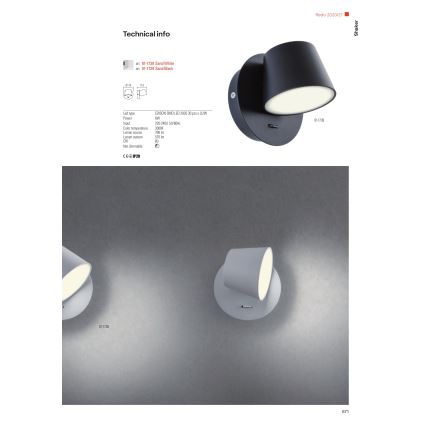 Redo 01-1738 - Applique murale LED SHAKER LED/6W/230V