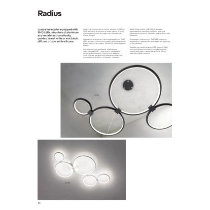 Redo 01-1742 - Suspension fil LED RADIUS LED/45W/230V