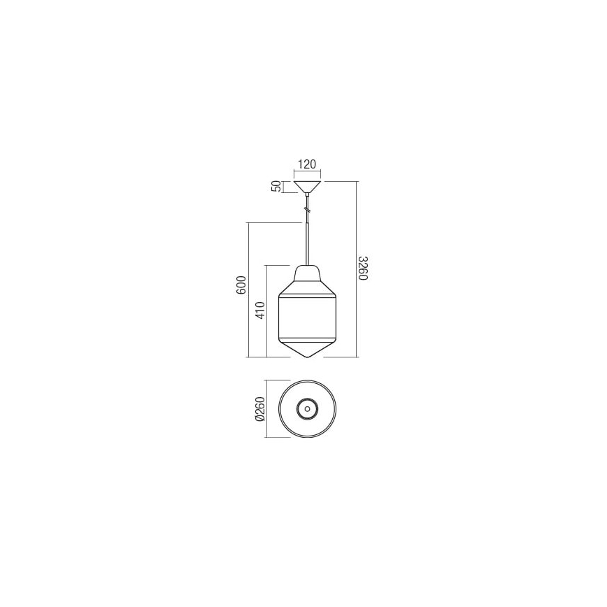 Redo 01-1773 - Suspension filaire AMNO 1x/E27/42W/230V d. 26 cm gris