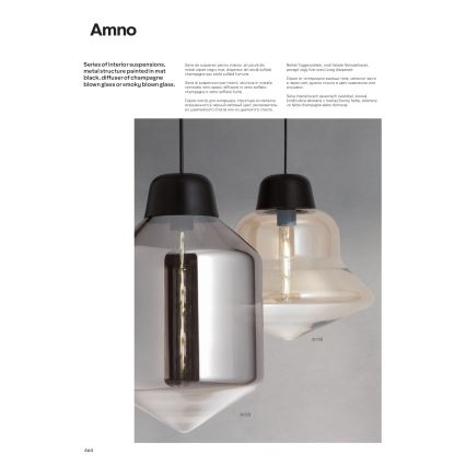 Redo 01-1773 - Suspension sur câble AMNO 1xE27/42W/230V Ø 26 cm gris
