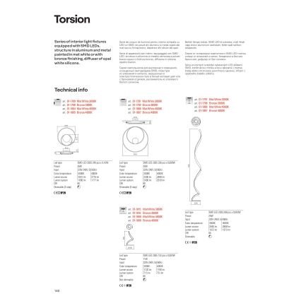 Redo 01-1791 - Plafonnier LED à intensité modulable TORSION 1xLED/30W/230V