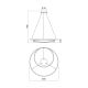 Redo 01-1794 - Suspension filaire à intensité variable TORSION LED/29W/230V d. 55 cm bronze