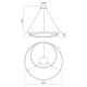 Redo 01-1795 - Suspension filaire à intensité variable TORSION LED/40W/230V d. 74 cm blanc