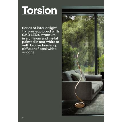Redo 01-1797 - Lampadaire dimmable LED TORSION LED/24W/230V 3000K blanc