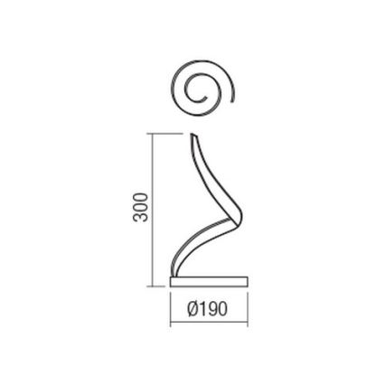 Redo 01-1816 - Lampe de table LED TORSION LED/11W/230V bronze