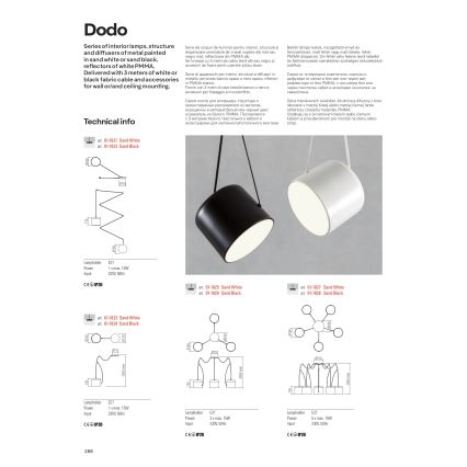 Redo 01-1826 - Suspension filaire DODO 3xE27/15W/230V araignée