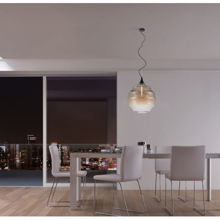 Redo 01-1844 - Suspension filaire SLAG 1xE27/42W/230V d. 40 cm beige