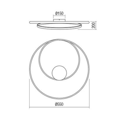 Redo 01-1886 - Plafonnier LED dimmable TORSION LED/29W/230V 4000 K Ø 55 cm blanc