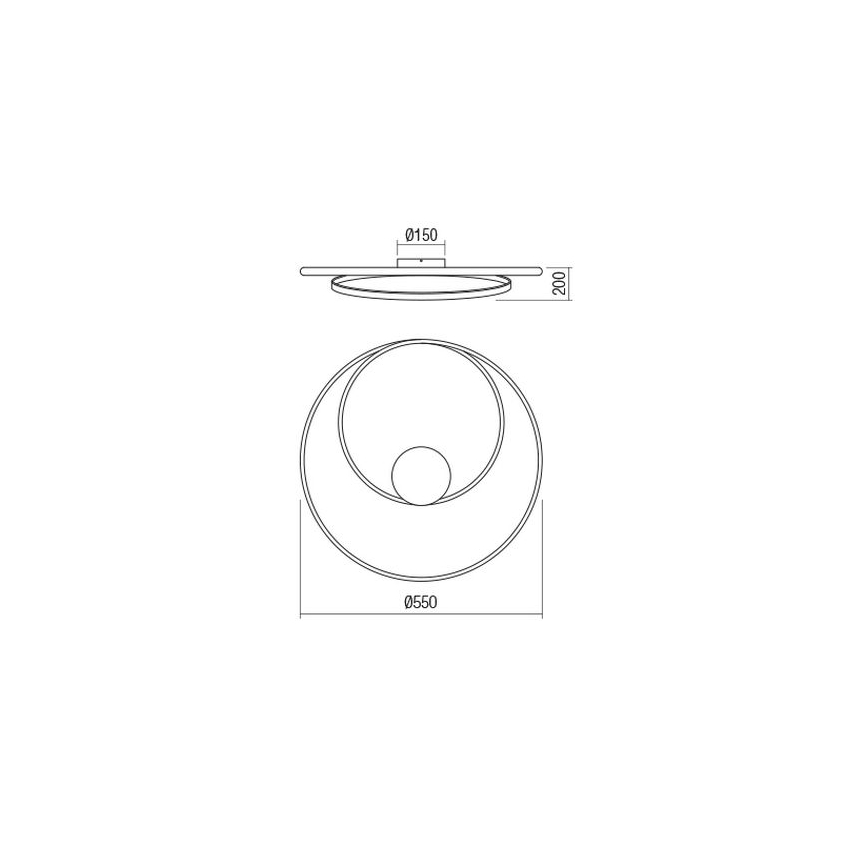 Redo 01-1886 - Plafonnier LED dimmable TORSION LED/29W/230V 4000 K Ø 55 cm blanc