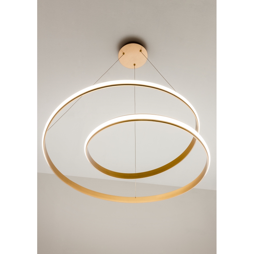 Redo 01-1889 - Suspension TORSION dimmable sur câble LED/29W/230V 4000K Ø 55 cm bronze