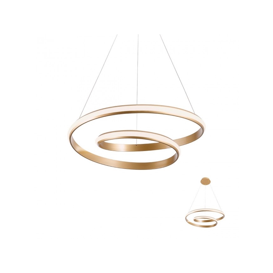 Redo 01-1889 - Suspension TORSION dimmable sur câble LED/29W/230V 4000K Ø 55 cm bronze