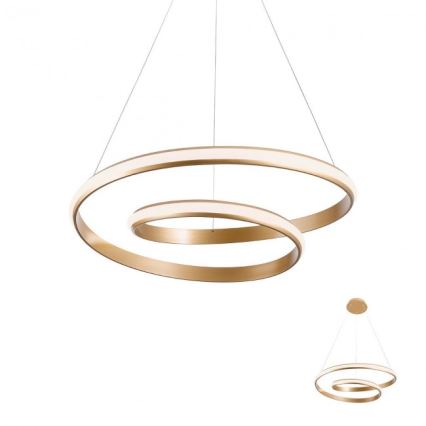 Redo 01-1889 - Lustre LED dimmable sur câble TORSION LED/29W/230V Ø 55 cm, bronze
