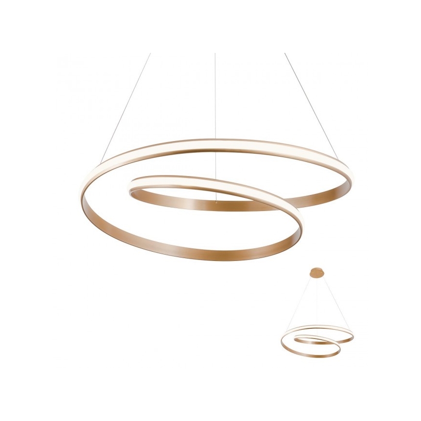 Redo 01-1891 - Suspension LED à intensité variable sur câble TORSION LED/35W/230V Ø 75 cm, bronze