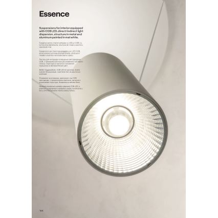 Redo 01-1970 - Suspension filaire à intensité variable ESSENCE LED/24W/230V CRI 90 3000K blanc