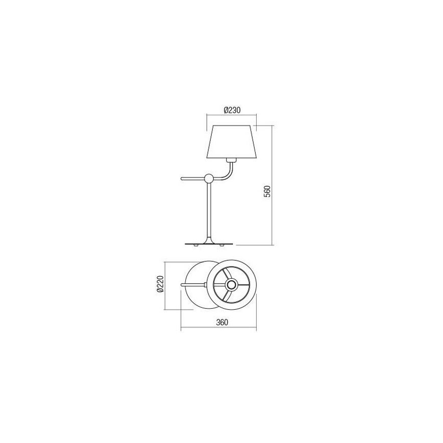 Redo 01-1980 - Lampe de table MORRIS 1xE27/42W/230V blanche