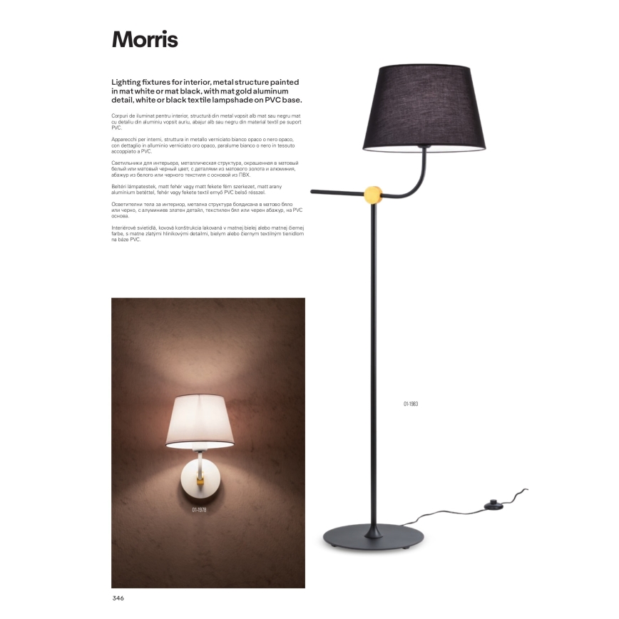 Redo 01-1981 - Lampe de table MORRIS 1xE27/42W/230V noire