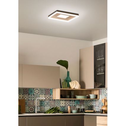 Redo 01-1998 - Plafonnier LED dimmable MAYA LED/42W/230V 42,5x42,5 cm doré