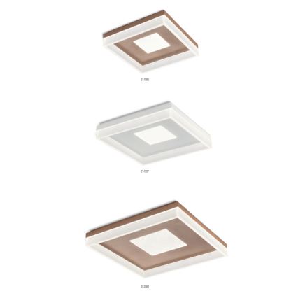 Redo 01-1998 - Plafonnier LED dimmable MAYA LED/42W/230V 42,5x42,5 cm doré