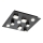 Redo 01-2015 - Plafonnier PIXEL LED/27W/230V 3000K 35x35 cm noir