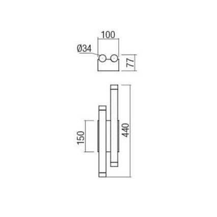 Redo 01-2033 - Applique murale MADISON 4xLED/4W/230V doré