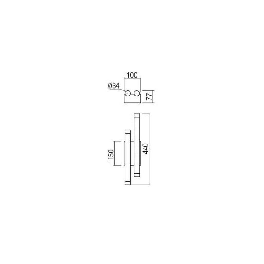 Redo 01-2033 - Applique murale MADISON 4xLED/4W/230V doré