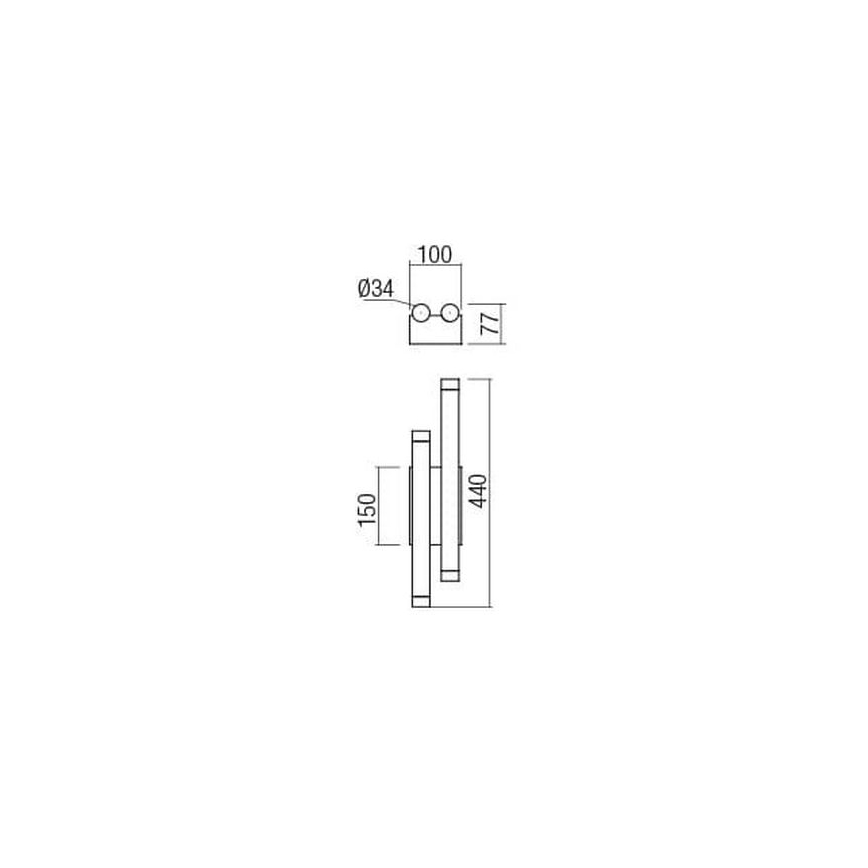 Redo 01-2034 - Applique murale MADISON 4xLED/4W/230V cuivre