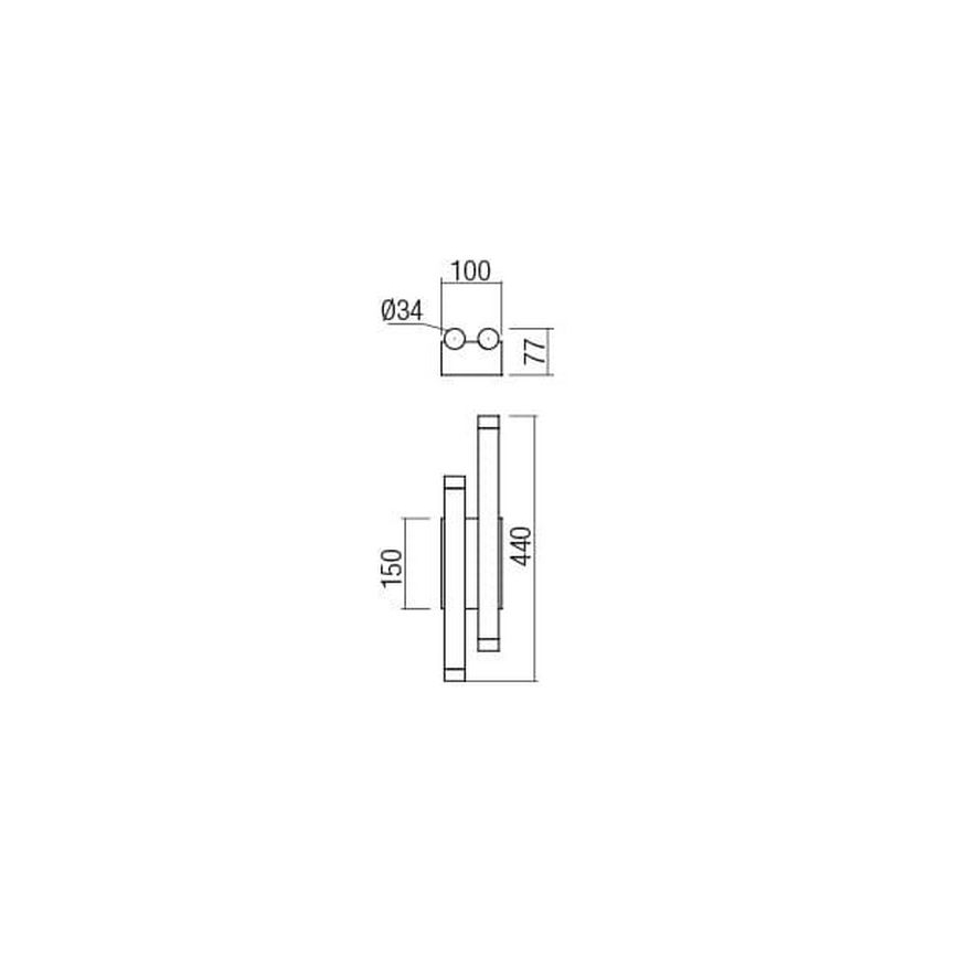 Redo 01-2035 - Applique murale MADISON 4xLED/4W/230V noir