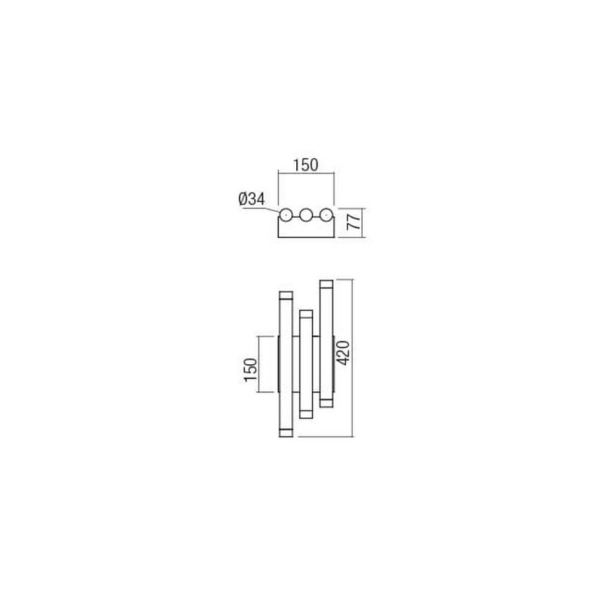 Redo 01-2036 - Applique murale MADISON 6xLED/4W/230V doré