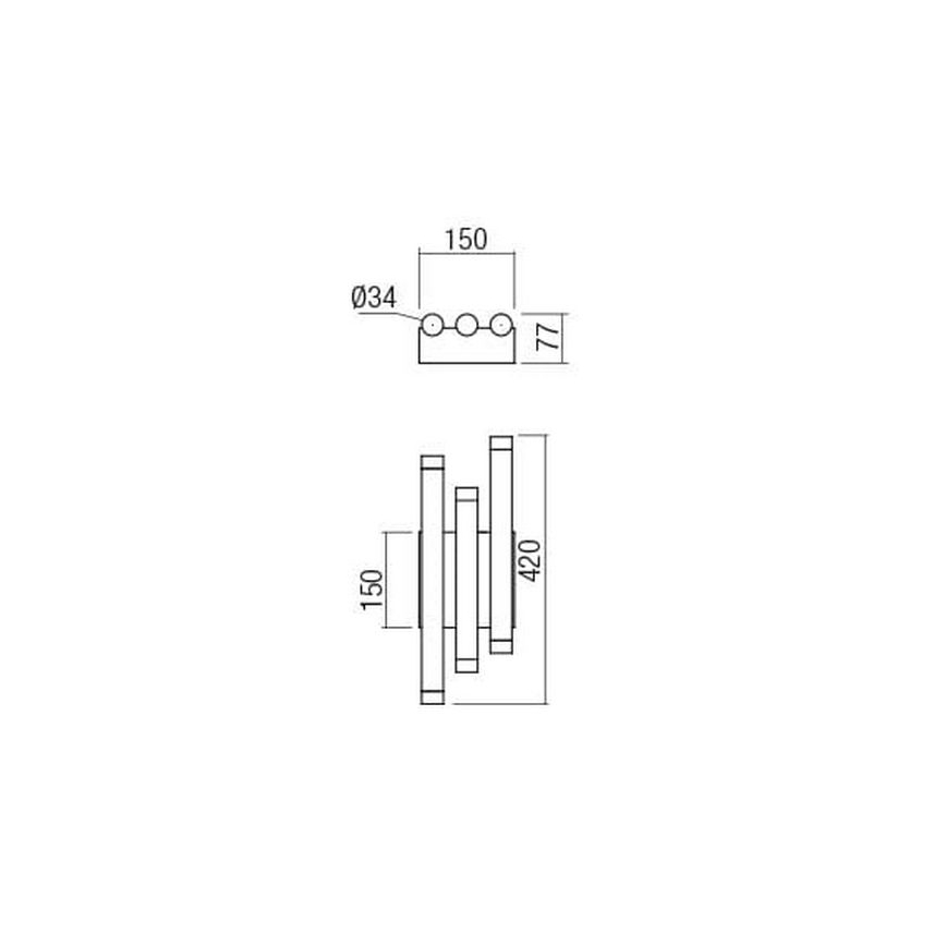 Redo 01-2037 - Applique murale MADISON 6xLED/4W/230V cuivre