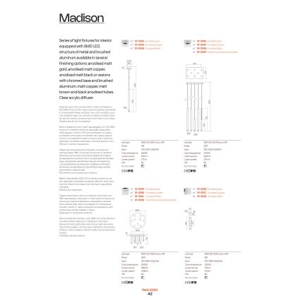 Redo 01-2039 - Plafonnier MADISON 9xLED/4W/230V doré