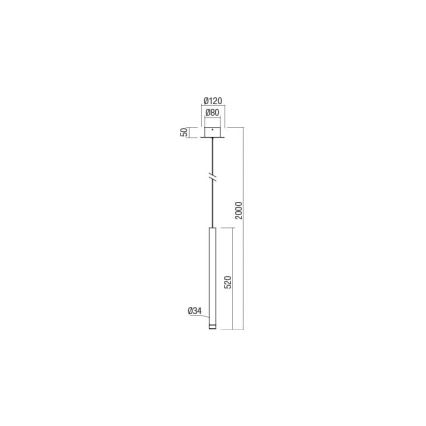 Redo 01-2043 - Suspension filaire MADISON LED/4W/230V doré