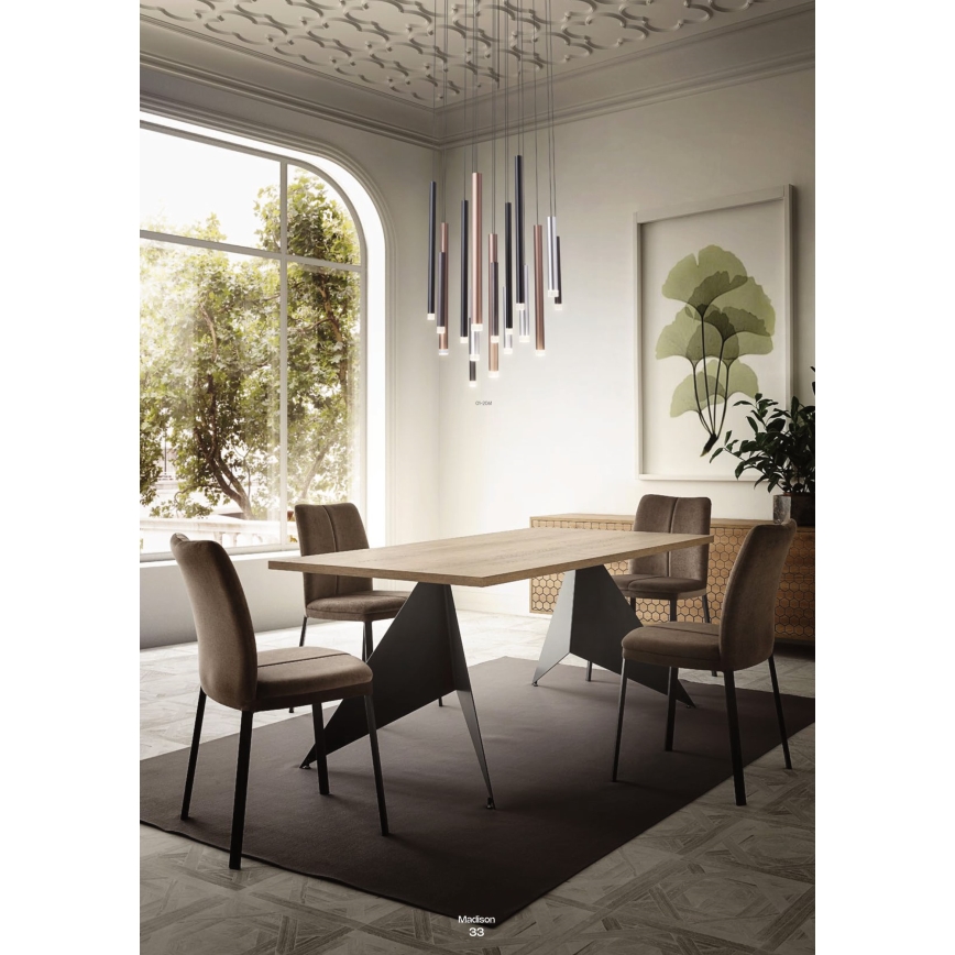 Redo 01-2050 - Suspension filaire MADISON 8xLED/4W/230V doré