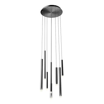 Redo 01-2052 - Suspension filaire MADISON 8xLED/4W/230V noir