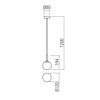 Redo 01-2081 - Suspension sur câble KIWI 1xG9/40W/230V Ø 12 cm chrome brillant/blanc