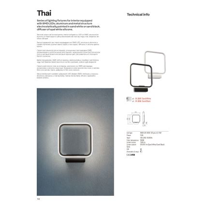 Redo 01-2097 - Suspension filaire à intensité variable LED THAI LED/66W/230V 3000K blanc