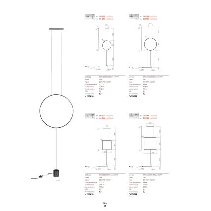 Redo 01-2134 - Lampadaire SLICK LED/28W/230V noir