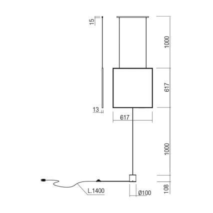 Redo 01-2134 - Lampadaire SLICK LED/28W/230V noir