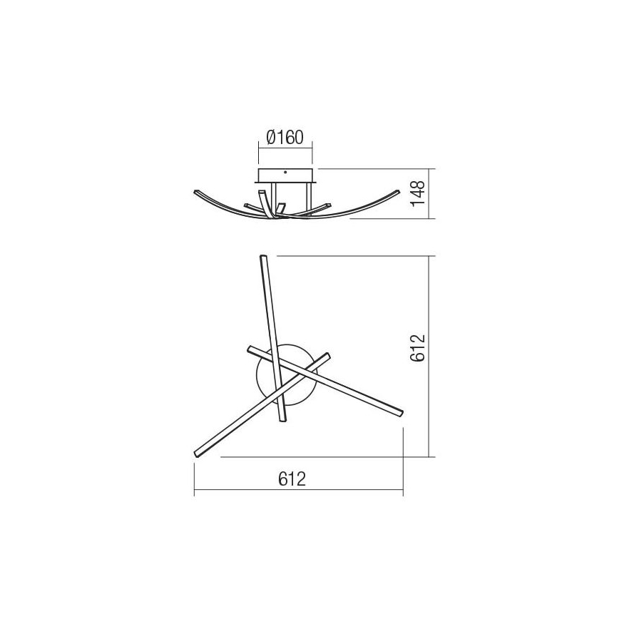 Redo 01-2184 - Plafonnier SPATHA 3xLED/6W/230V 3000K blanc