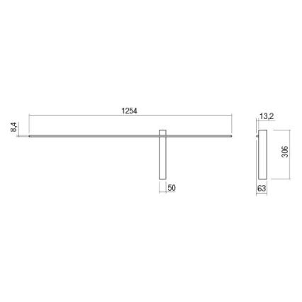 Redo 01-2201 - Applique murale LED TANGENT LED/14W/230V noire