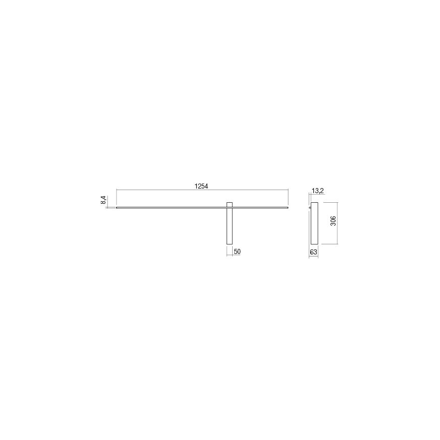 Redo 01-2201 - Applique murale LED TANGENT LED/14W/230V noire