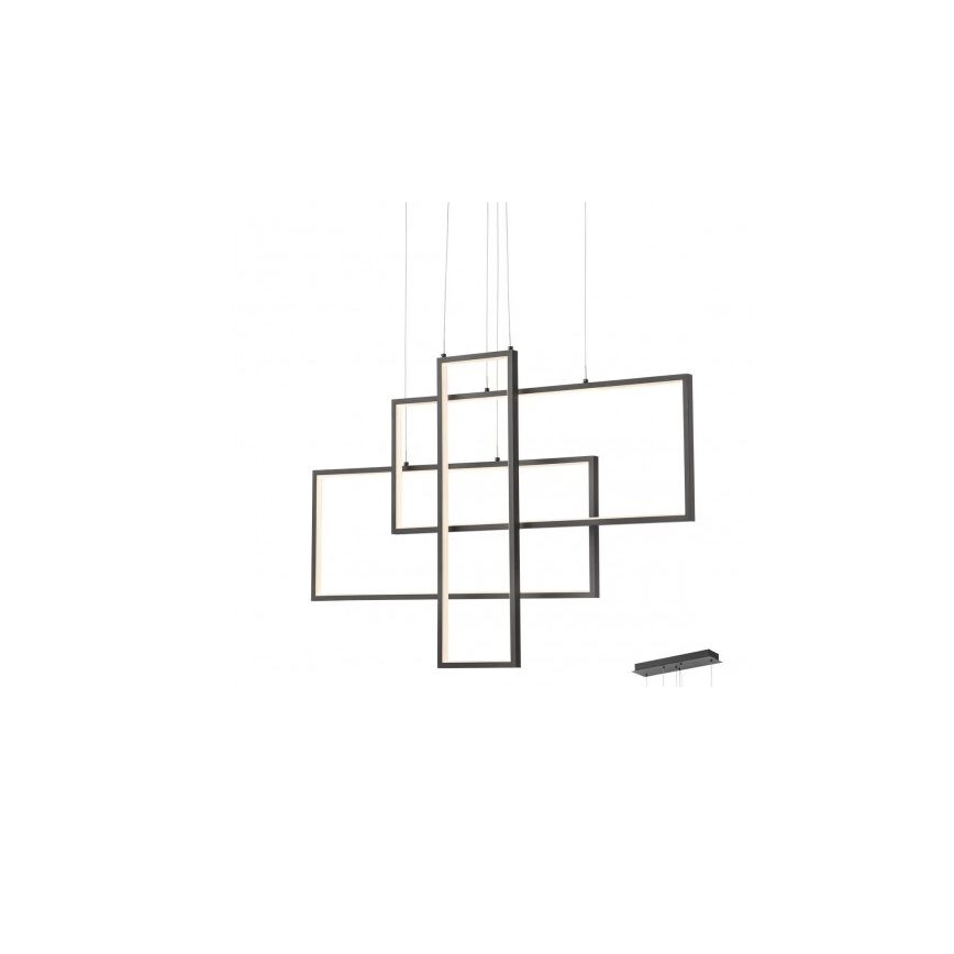Redo 01-2315 - Suspension filaire à intensité variable PLANA LED/60W/230V noire