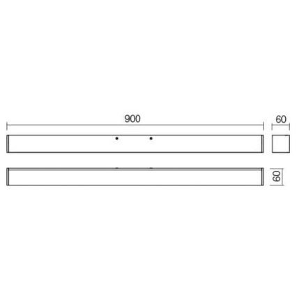 Redo 01-2328 - Éclairage LED pour miroir de salle de bains THELA LED/25W/230V 90 cm CRI 90 IP44 chrome brillant