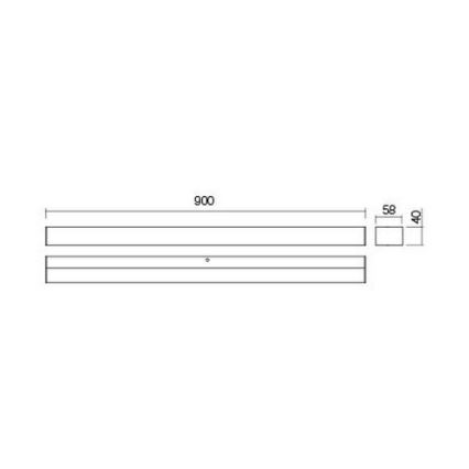 Redo 01-2330 - Miroir lumineux pour salle de bains TASK LED/18W/230V 90 cm IRC 90 IP44 chrome brillant