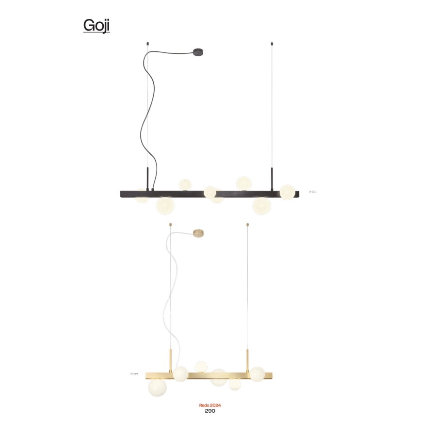 Redo 01-2374 - Suspension filaire GOJI 6xG9/28W/230V doré