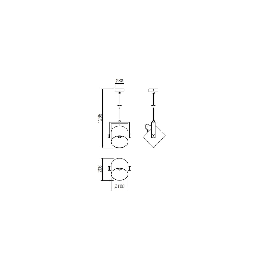 Redo 01-2402 - Suspension filaire POOH 1xE27/42W/230V hêtre