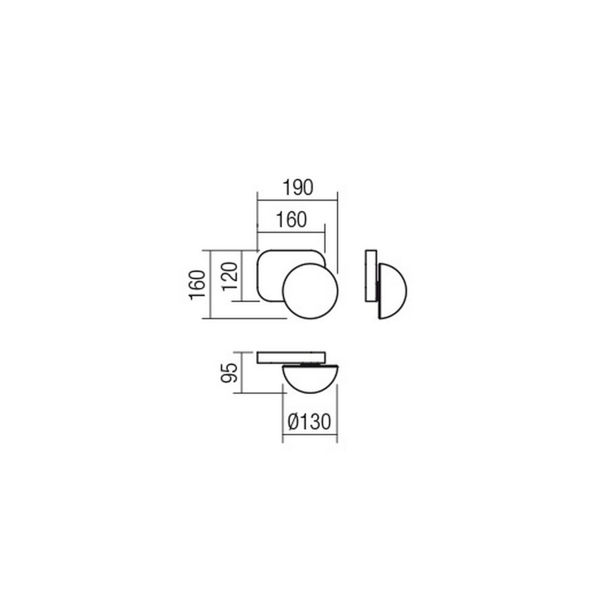 Redo 01-2469 - Applique murale LUMIEN 1xG9/10W/230V doré/blanc