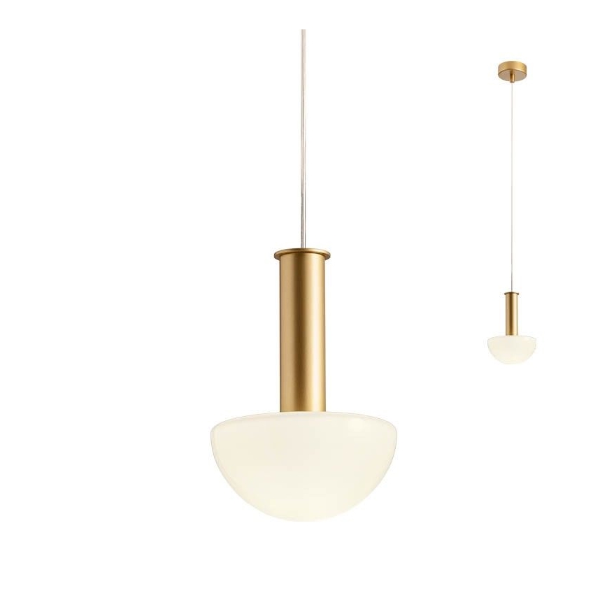 Redo 01-2474 - Suspension sur câble LUMIEN 1xG9/10W/230V Ø 13 cm doré/blanc