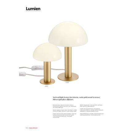 Redo 01-2474 - Suspension sur câble LUMIEN 1xG9/10W/230V Ø 13 cm doré/blanc